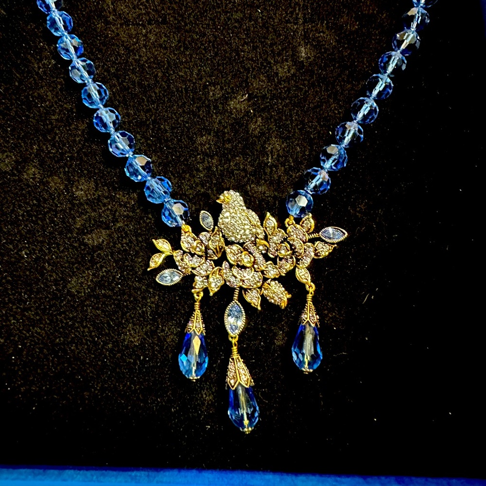 Rare Heidi Daus Bird Cluster Necklace